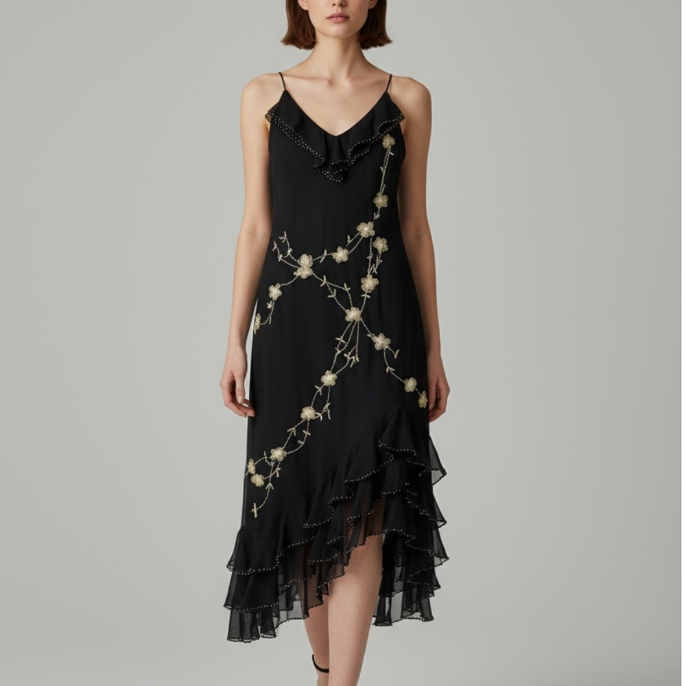 Vintage Y2K Spaghetti Strap Floral Dress